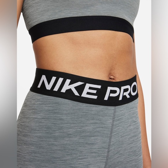 NWT Nike Pro 365 Mid-Rise Cropped Mesh Panel Leggings Running Yoga Jogging Pants - Picture 4 of 16